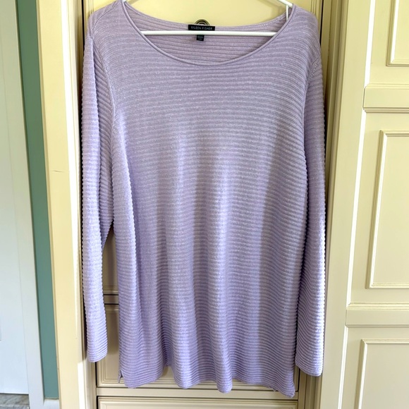 Eileen Fisher Organic Linen Blend Pullover Sweater - Picture 1 of 8